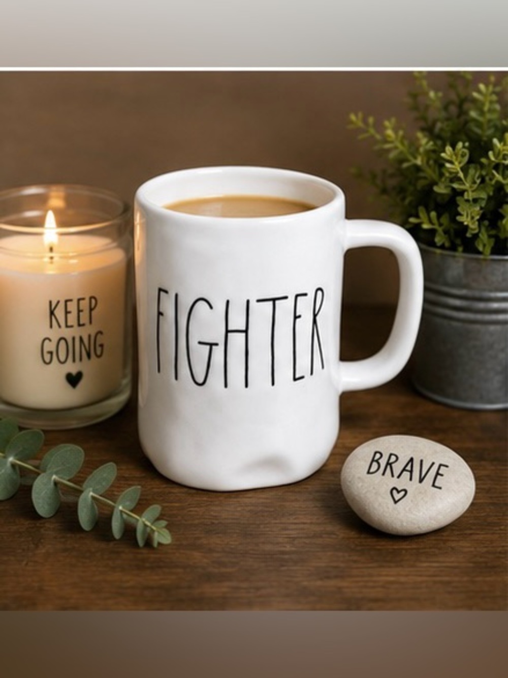3/$30 Rae Dunn FIGHTER coffee mug